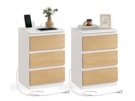 2er Set Beistelltisch 3 Schubladen ARVEN