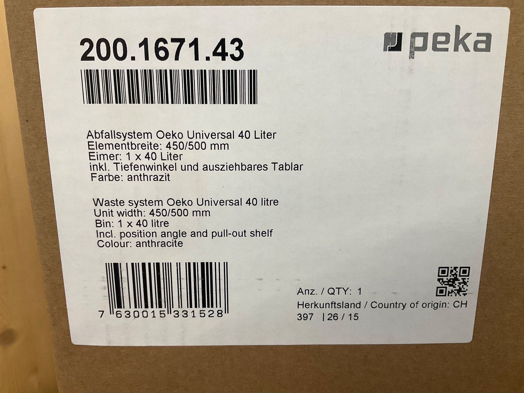 Cestini per rifiuti: 071 Peka Abfallsystem Oeko Universal 40 Liter – Nuovo (secondo la descrizione) da Derendingen venduto da Meisterstuecke 4