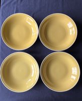 4x Rössler Röstiteller, gelb, guter Zustand, 1960er , 
