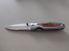 Taschenmesser Edelstahl mit Holzakzenten Marke Toptip