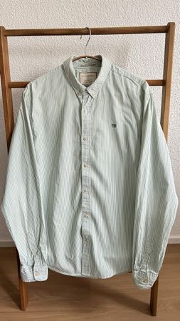 Scotch & Soda Oxford Hemd – Grün/Weiss gestreift – Grösse M