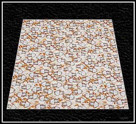 Bandana / Fischgräte / Weiss-Beige