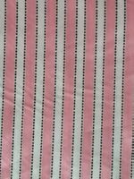 Stoff Polysatin rosa- weiss