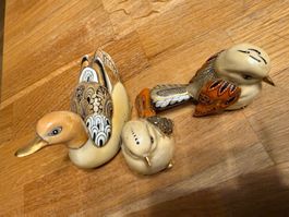 Porzellan Figur Ente Vögel Vogel Spatz