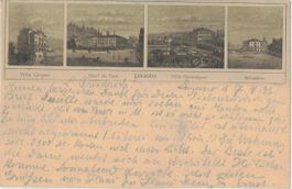 CH Ganzsache Postkarte - PP Zudruck 4 Bilder Lugano - o 1895