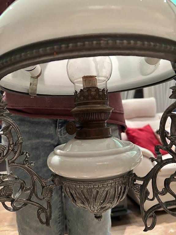 Lampade: Eletrifizierte Öl Lampe – Usato da Grellingen venduto da Grillerino1349 1