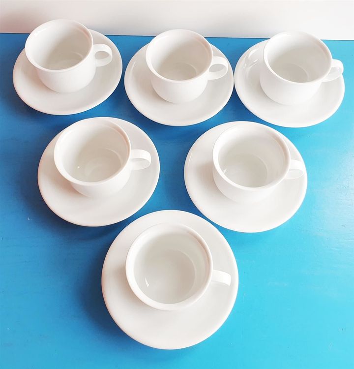 Tognana Stay Set – 6 Espressotassen Aus Steingut, Beige, Inkl. Untertassen, Spülmaschinenfest, 95 Ml