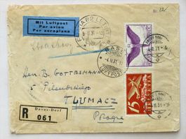 R-Lupo Brief 4.II.1931 DAVOS >TLUMACZ /POLEN via BASEL >STRA