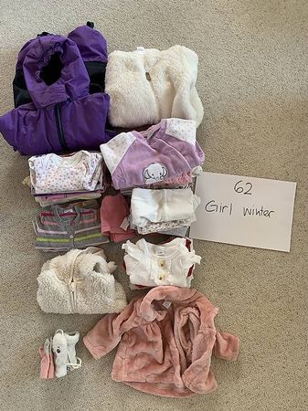 Lot Kinderkleider Mädchen 62 Winter (2-4 Monate)
