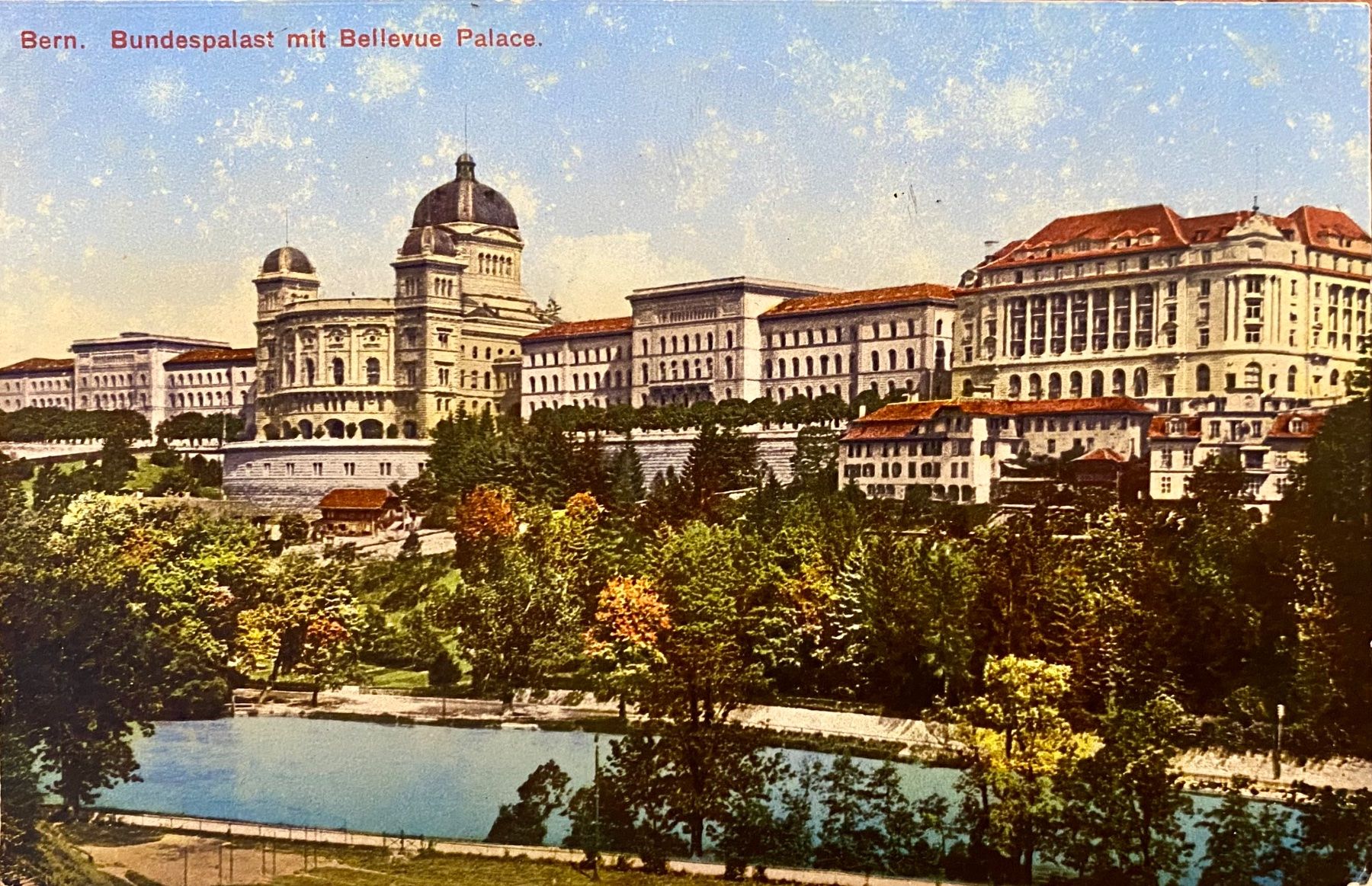 Ansichtskarten: Bundespalast mit Bellevue Palace - Bern – Gebraucht aus Root von ENGLAND-TREASURES 1