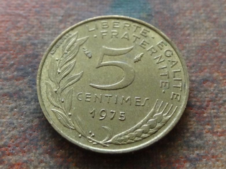 Tutti le monete: FRANCE  5 Centimes  1975 – Usato da Romanel-sur-Lausanne venduto da Swift13