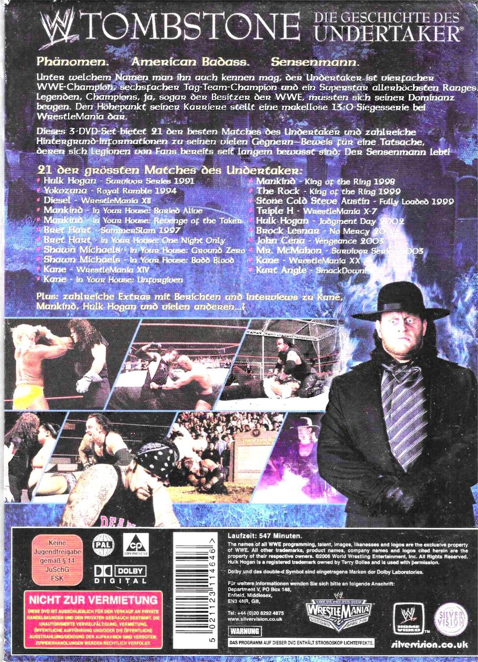 Alle DVDs: Tombstone - Die Geschichte des Undertaker - 3-DVD-Set – Gebraucht aus Reiden von Hollywood2 1