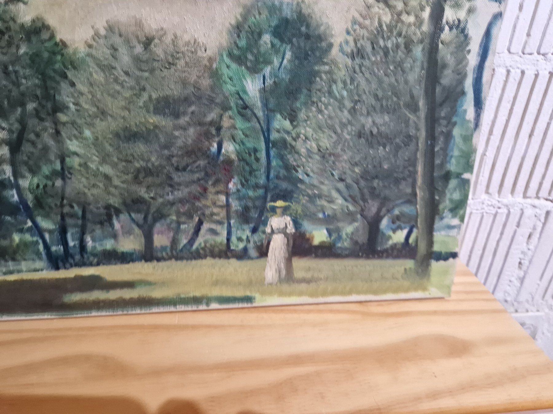 Gemälde: Gemälde Park mit Frau – Gebraucht aus Seedorf BE von Stibutz 1
