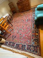Grand tapis persan Heriz ancien, noué main, Iran