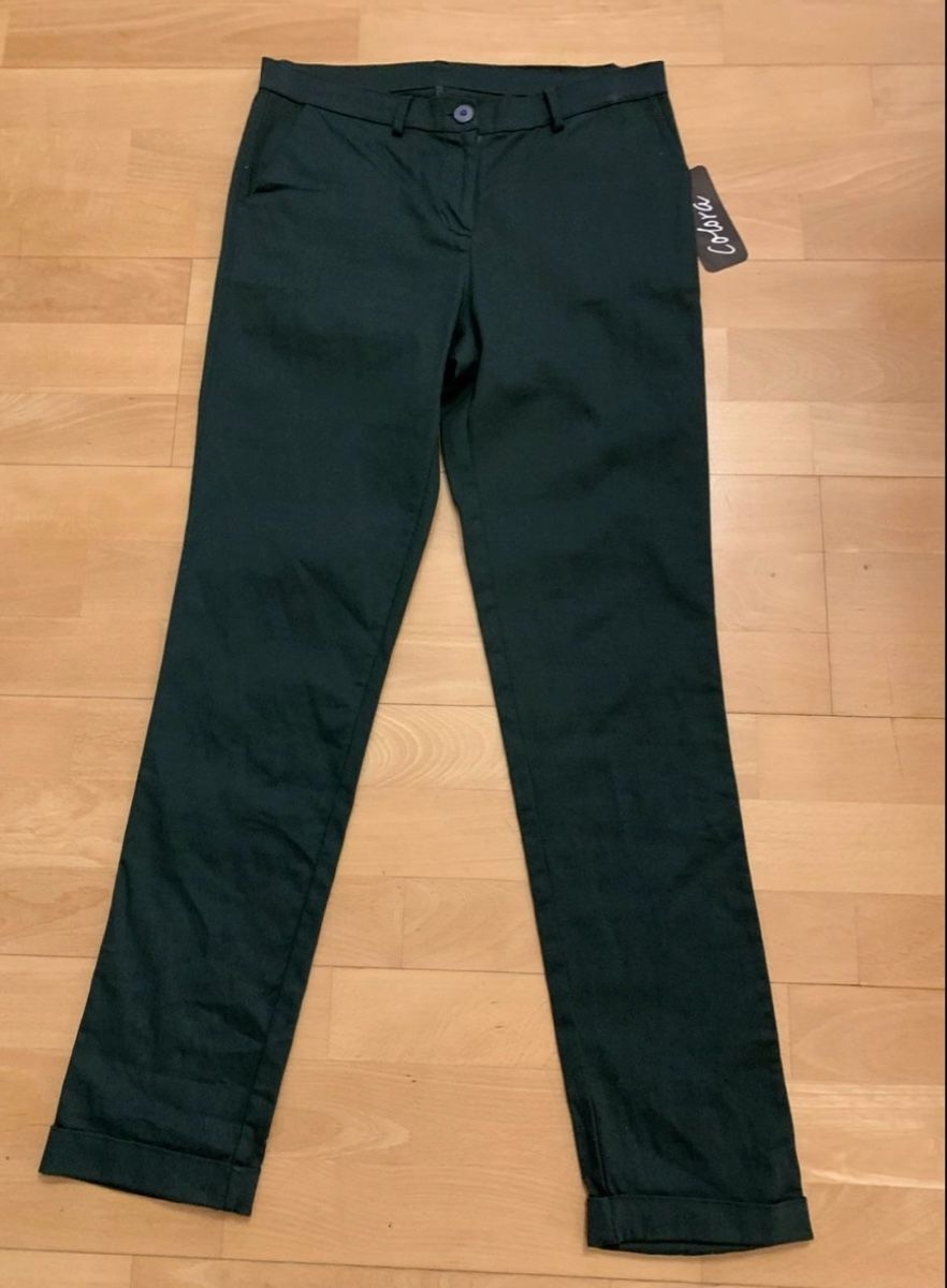 Pantaloni: Colora Damenhose, dunkelgrün – Nuovo (secondo la descrizione) da Nuglar venduto da bibabone