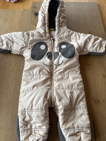 Winter Overall mit Panda-Motiv, Grösse 62/68