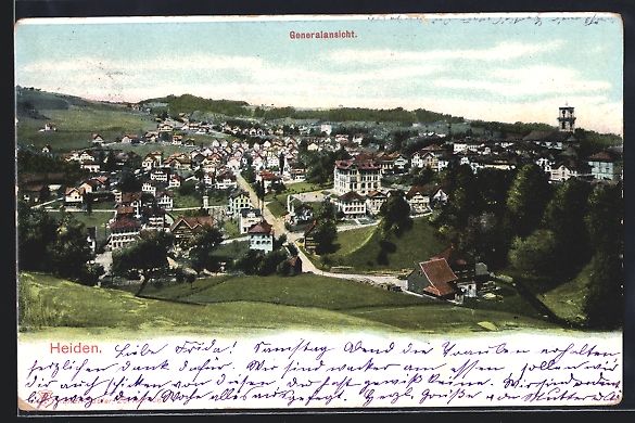 Cartoline postali: Heiden, Totalansicht aus der Vogelschau – Usato da Berlin venduto da bartko-reher