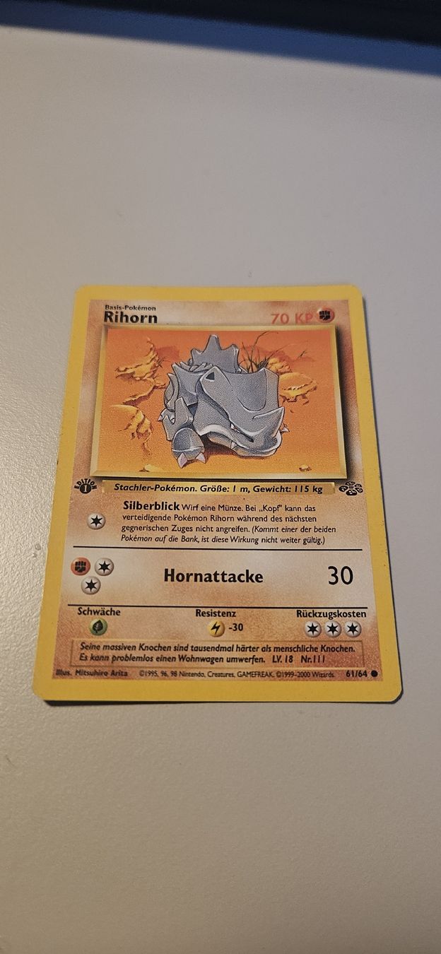 Pokémon Sammelbilder & Trading cards: Rihorn 61/64 1st Edtion, Pokemon – Gebraucht aus Belp von Ginus85 1