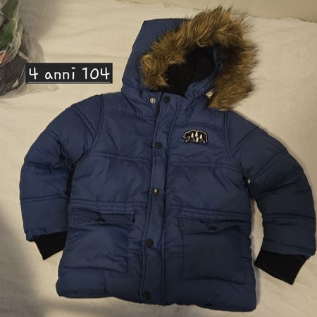 Giubbotto imbottito caldo per bambino, taglia 104 (4 anni)