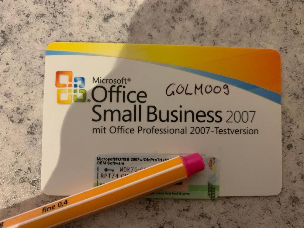 PKC Lizenzen Microsoft Office 2007 Small Business Edition | Kaufen auf  Ricardo