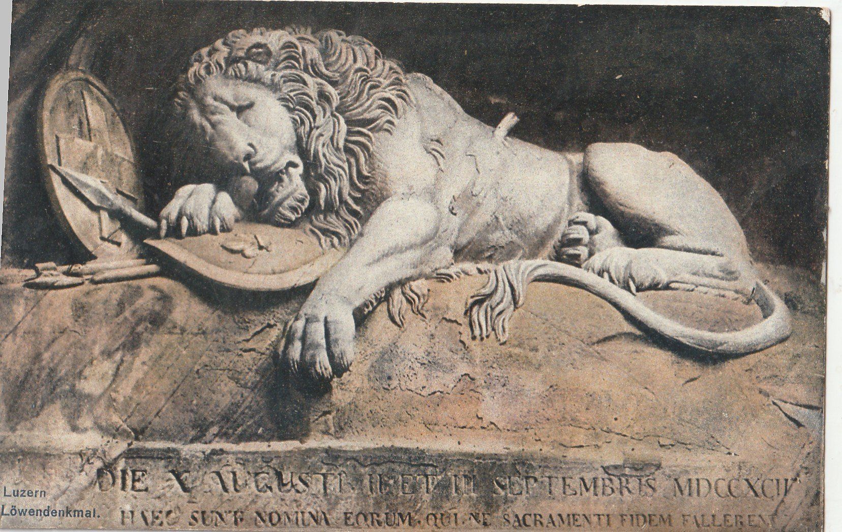 Cartoline postali: Luzern Löwendenkmal – Usato da Lumbrein venduto da made02