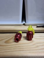 2 Ventilkappen Handgranaten Design rot gelb 2 Stück neu