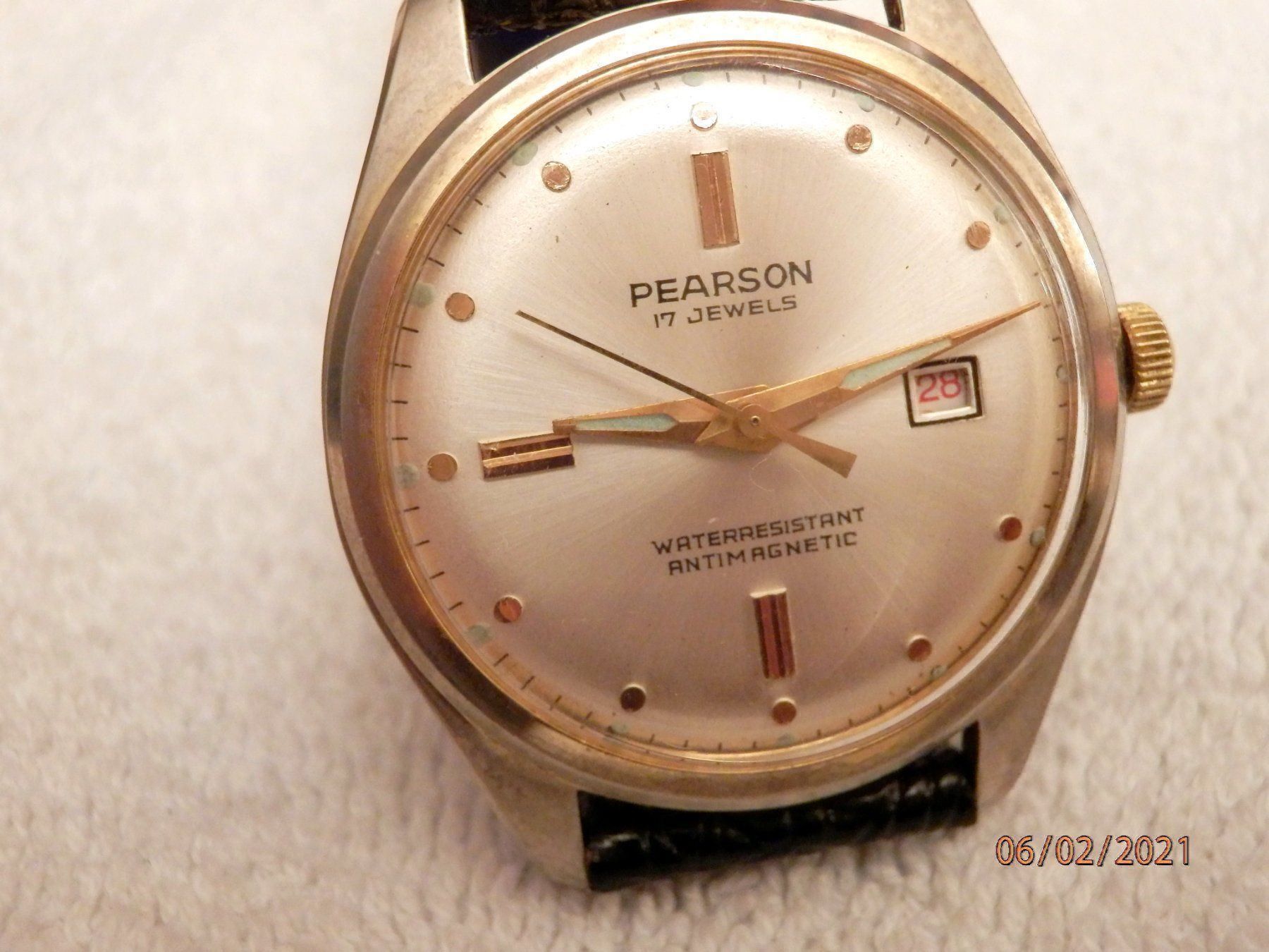 Swiss Orologi: Pearson, Herren, Handaufzug, 34mm, Datum – Usato da Ueberstorf venduto da dinbau 9