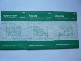 3 LANDESKARTEN DER SCHWEIZ 1:50000 Nr. 216-218