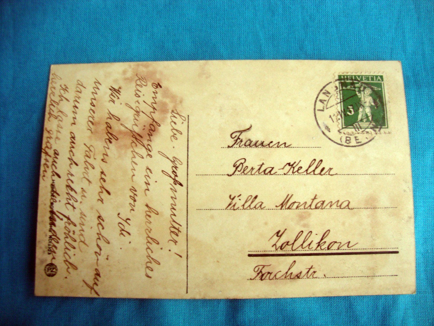 Cartoline postali: Langnau im Emmental Ansichtskarte 1917 – Usato da Döttingen venduto da Kubuli1 1