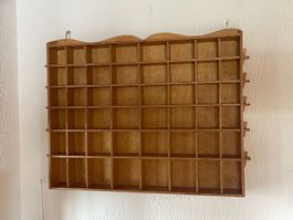 Sammelvitrine Holz Wandregal 40 Fächer