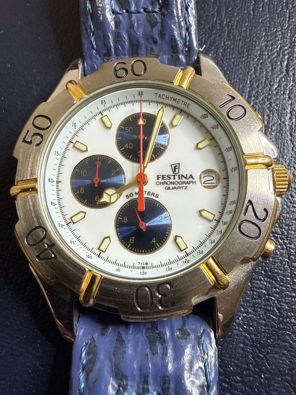 Festina Uhren: Festina Chronograph 40 mm – Gebraucht aus Pfeffingen von Allhandelklgwatches