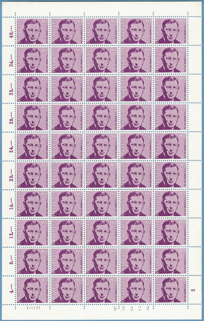Tutti i francobolli: Bogen  1971   Frederick G. Banting   Portraitmarken  postfri – Nuovo (secondo la descrizione) da Mellingen venduto da Ginger