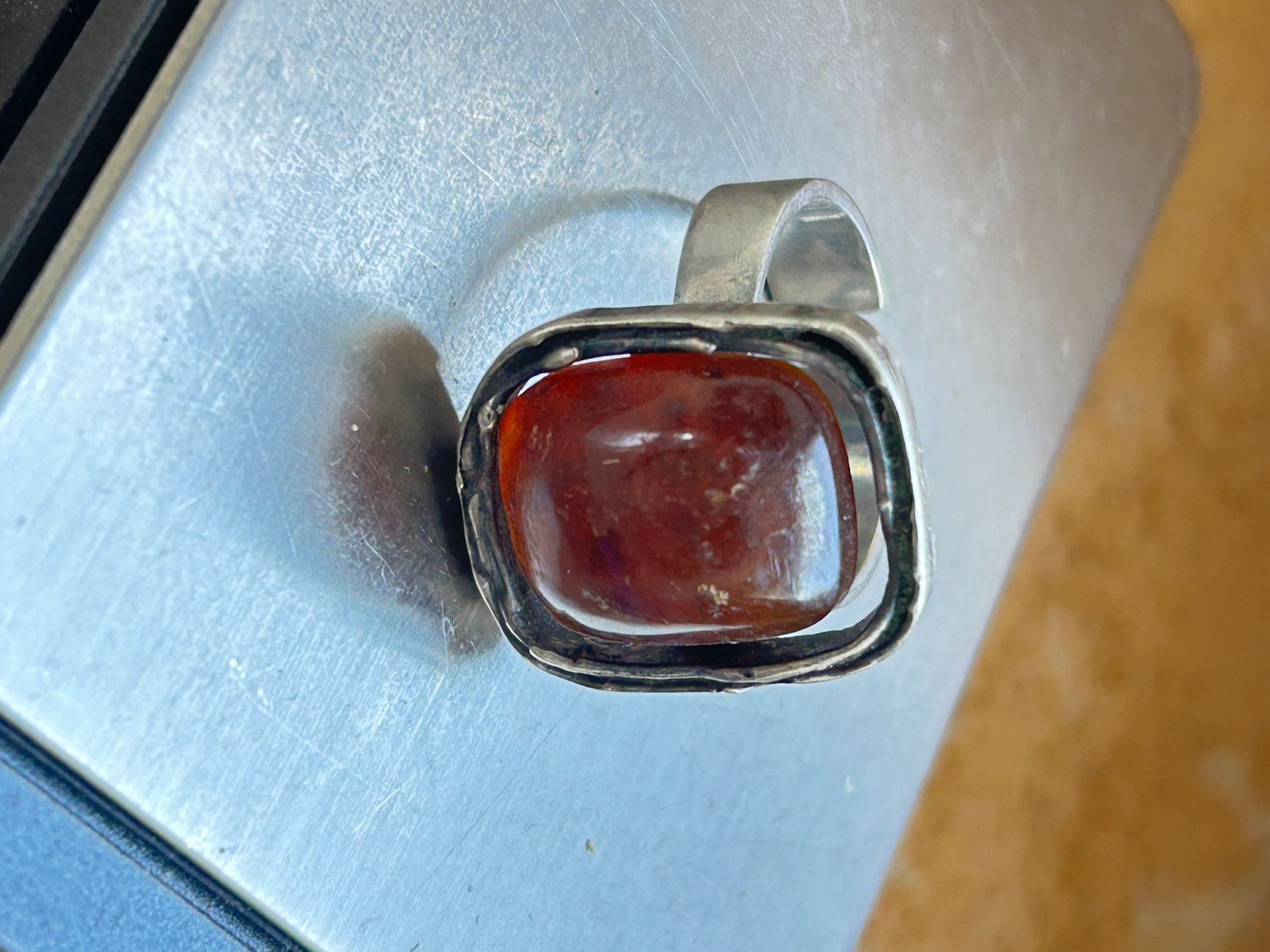 Anelli: Vintage Silberring Bernstein (55) – Usato da Dittingen venduto da Bellevista 9