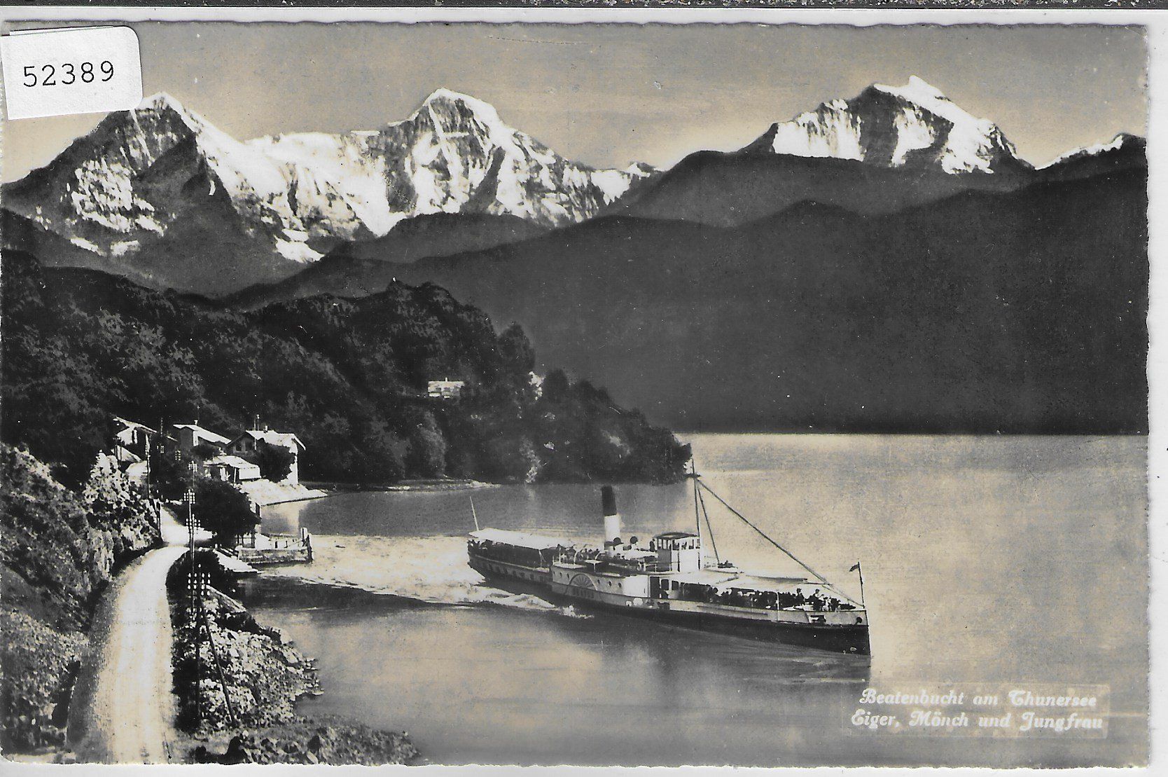 Cartoline postali: Beatenbucht am Thunersee - Dampfschiff "Beatus" – Usato da Ettingen venduto da Kartenplanet