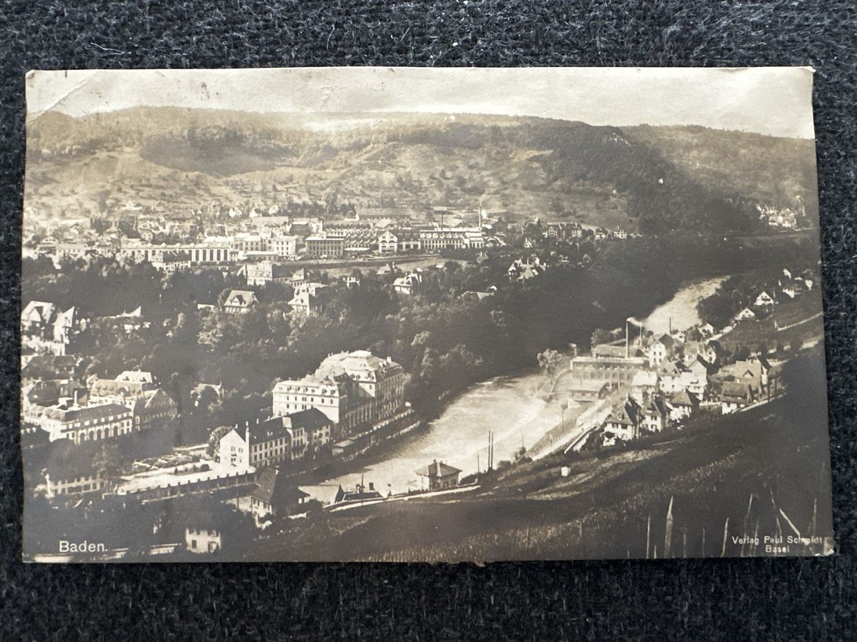 Cartoline postali: Baden Ennet-Baden Oederlin BBC – Usato da Wettingen venduto da OttoNeuerName