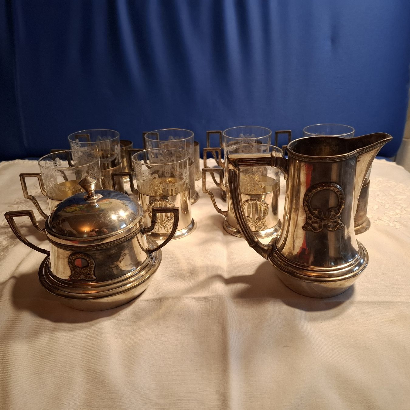 Verres: Antikes Gläser Set Versilbert 22 Einzelteile – D'occasion à Nürensdorf par DANG3REUX