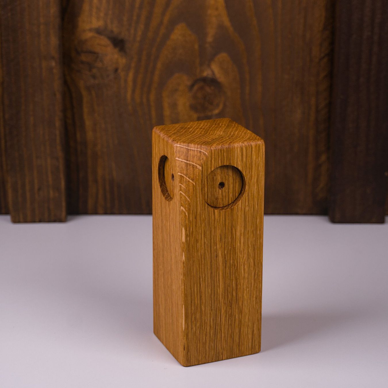 Toutes les décorations: Holzeule aus Eichenholz - Klassisch geölt – Neuf avec emballage d'origine à Hubersdorf par HolzPart 1