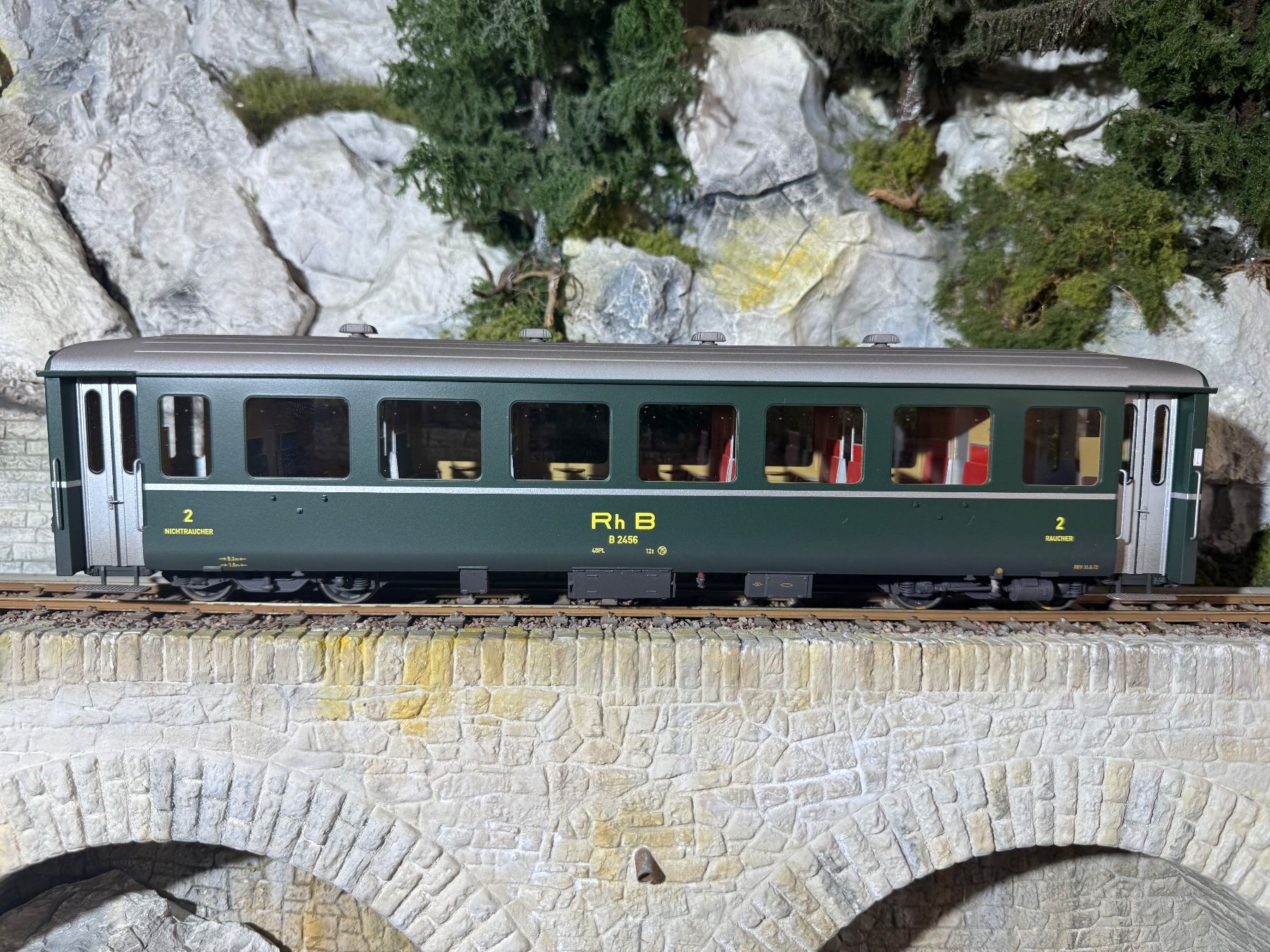 Modelleisenbahnen: Model Rail, Bernina- Wagen- Set, Om – Neu (gemäss Beschreibung) aus Krummenau von ferrotech 6