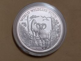 Zypern 1 Pfund "WWF Wildschafe" 1986 Silber 3'000 Stück