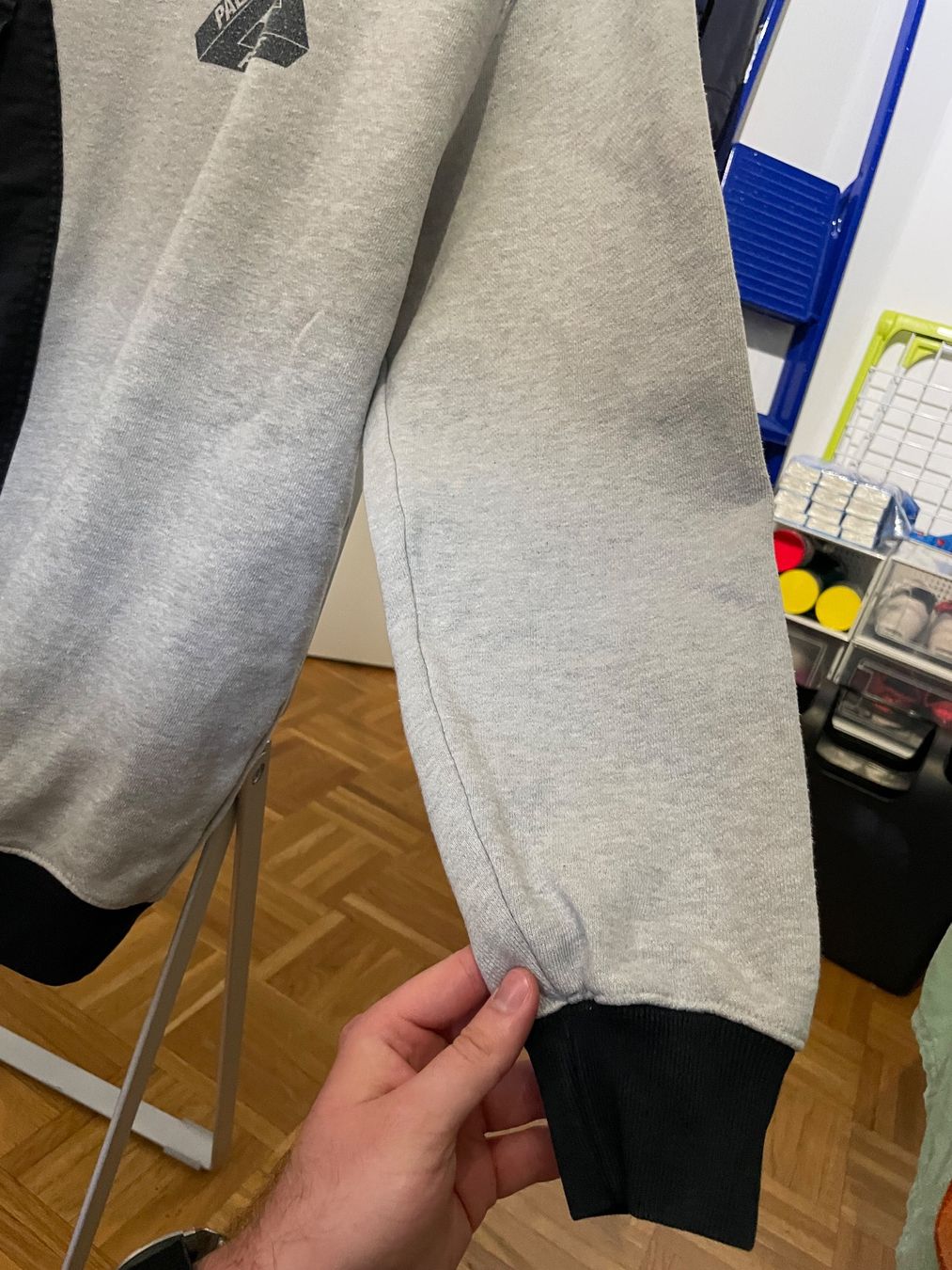 Palace Maglioni & Felpe: PALACE Patchwork Tri-Ferg Crewneck Grey / Blue, Size M – Usato da Nyon venduto da vallon_p38 9