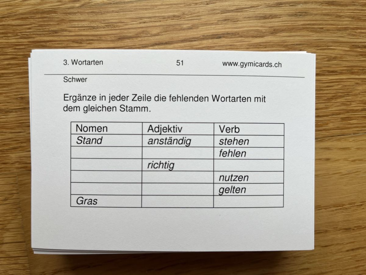 Libri: Gymicards Deutsch 6. Klasse – Usato da Zürich venduto da yeti044 6