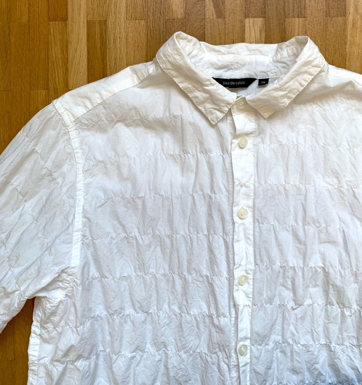 Camicette: Pas de Calais white cotton crinkle shirt – Usato da Basel venduto da gladghost 3