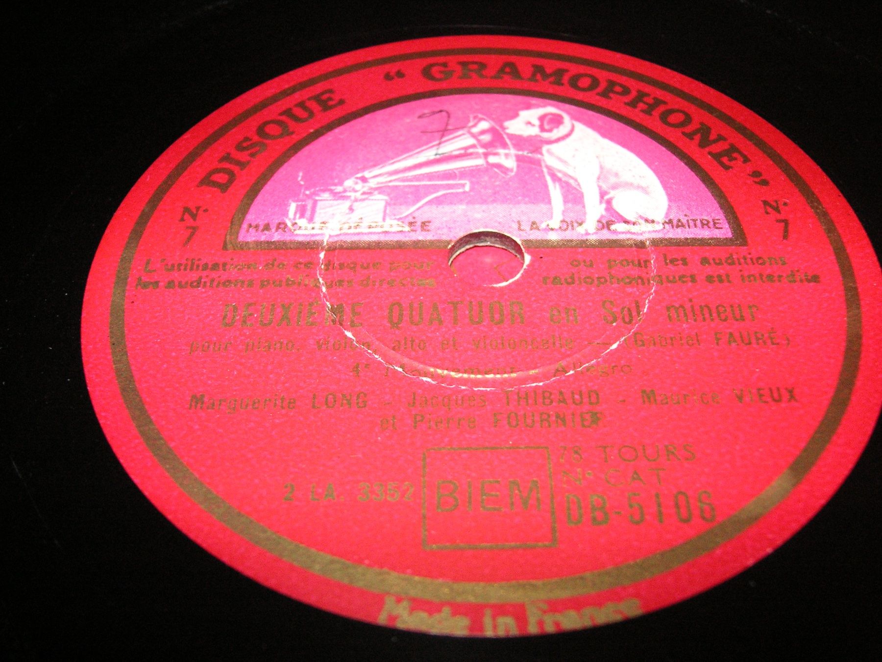 Schallplatten: DISQUES 78 TOURS – Gebraucht aus Lausanne von Leag