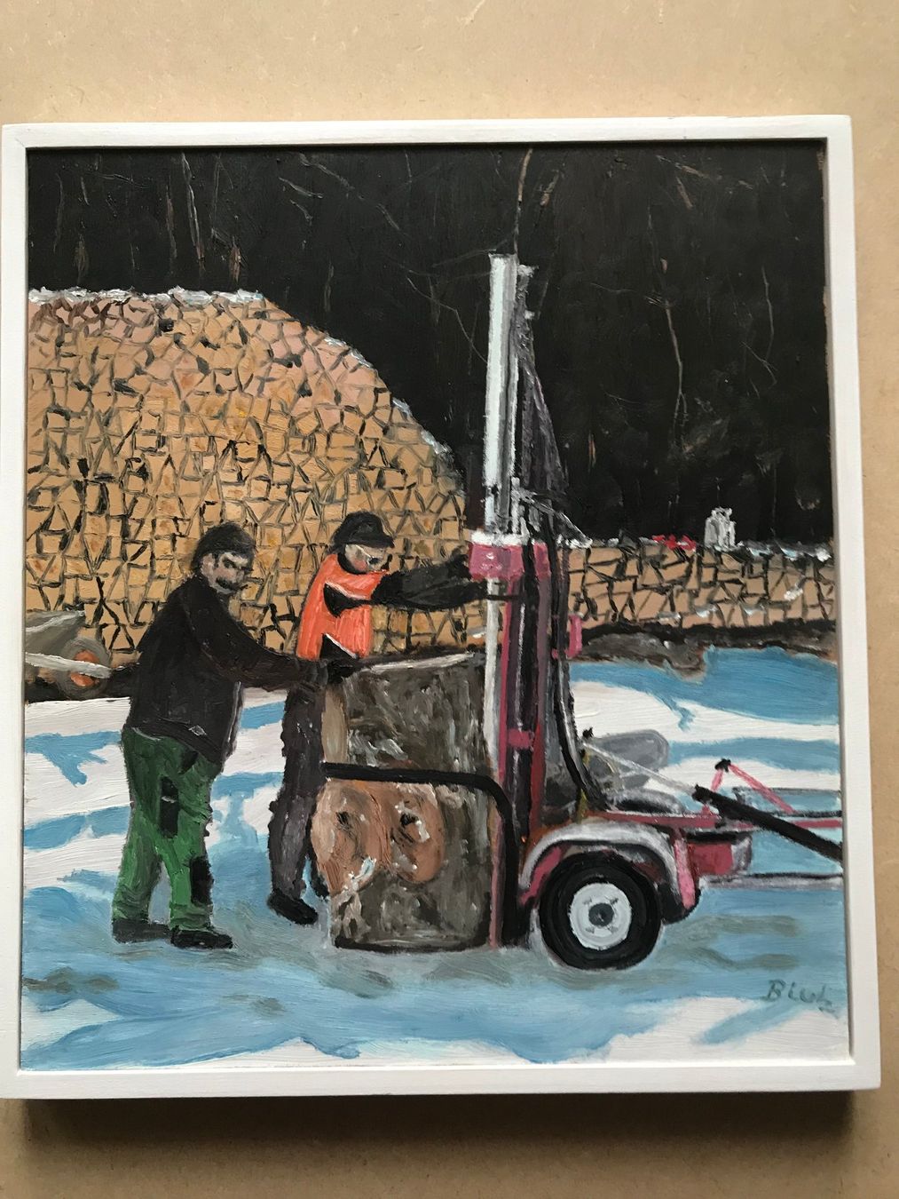 Dipinti: Oel Bild Holzspalterei – Usato da Interlaken venduto da Beny-Box 1