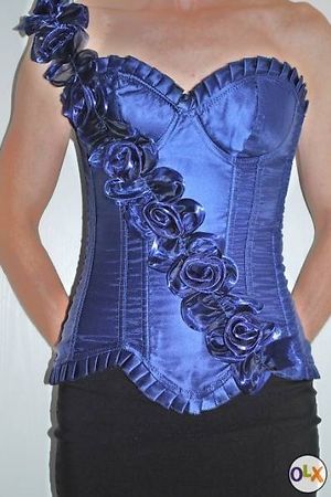 Sehr schöne Corsage in SCHWARZ mit Organza-Blüten - NEU