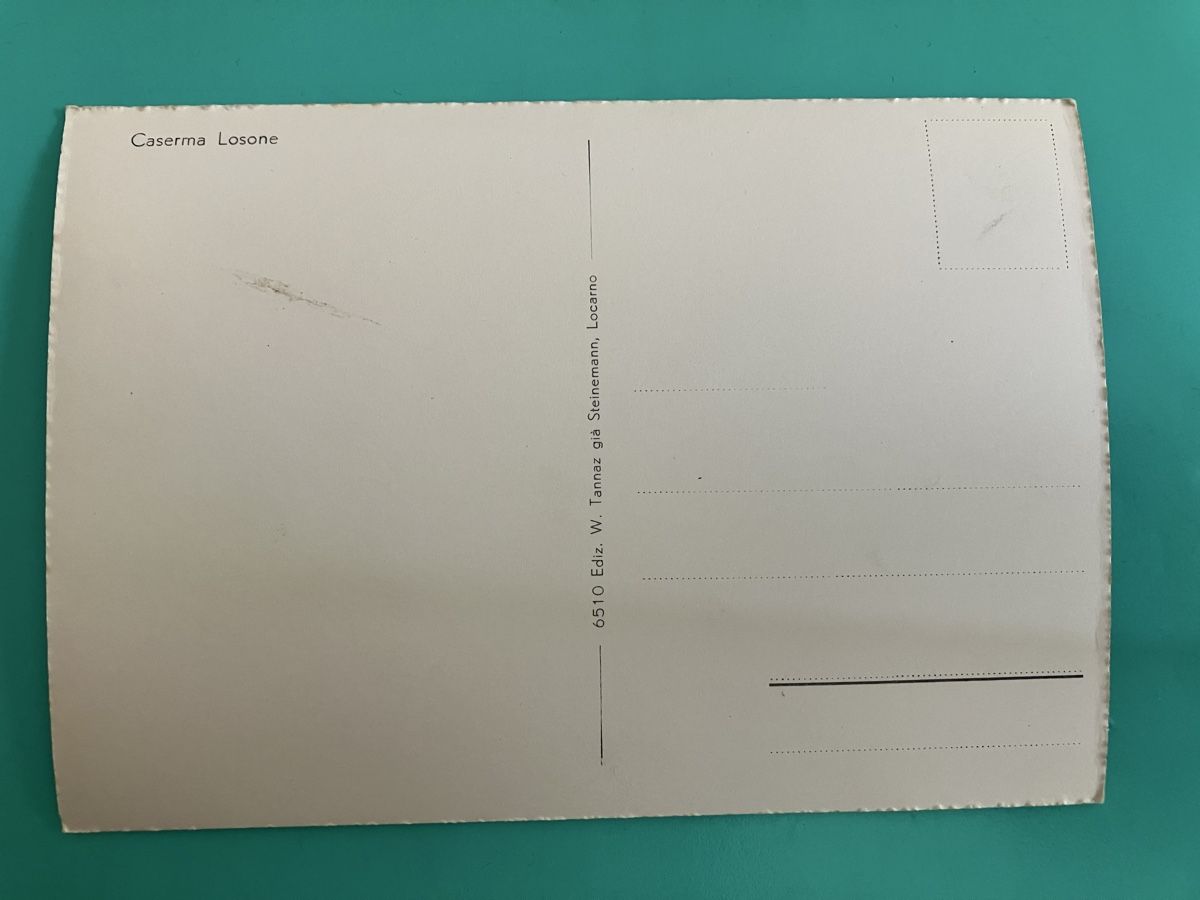 Cartoline postali: Ansichtskarte Caserma Kaserne Losone Tessin – Usato da Bauma venduto da Baumer71 1