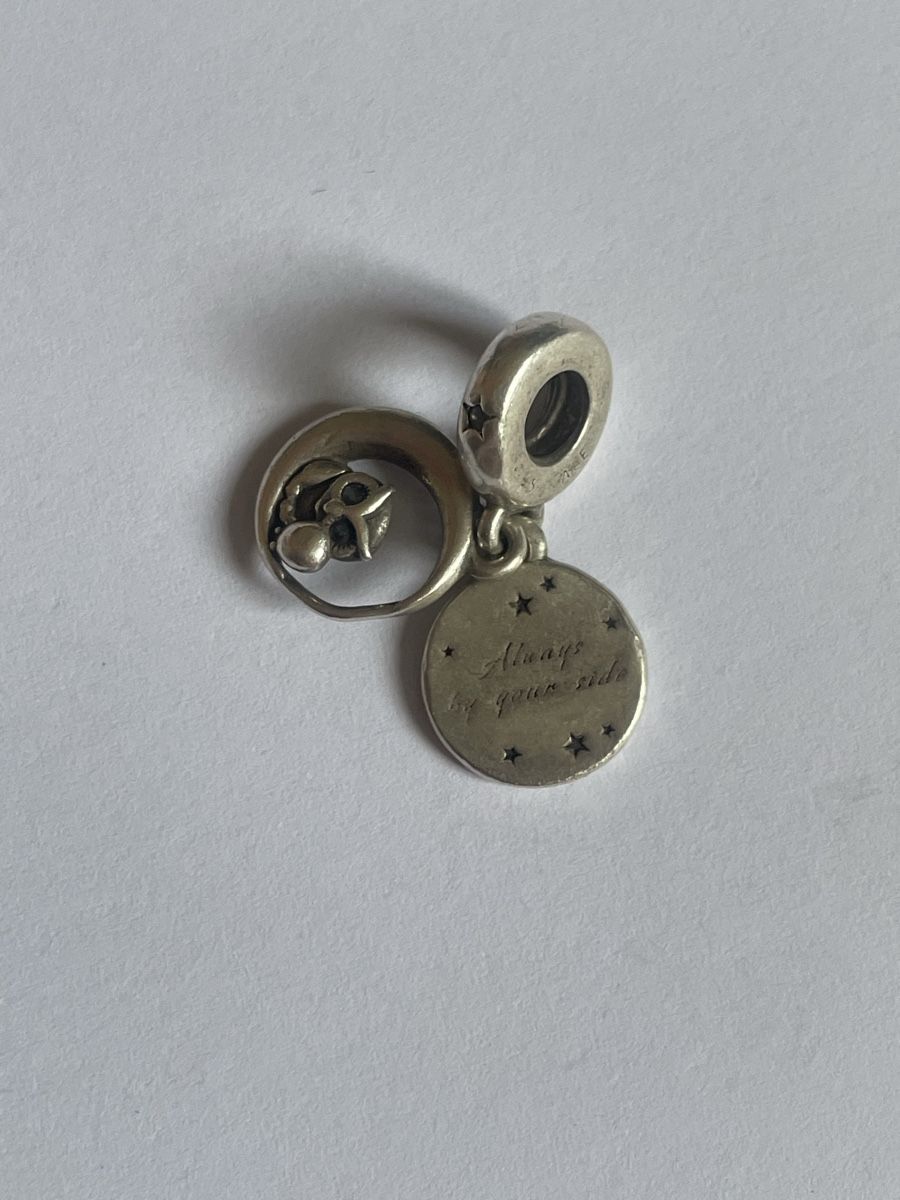 Pandora Ciondoli: Pandora Charm Mond mit Eule – Usato da Zürich venduto da regenwetter100