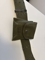 US Kampfgürtel mit Tasche Olivgrün Militär