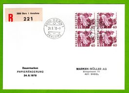 1978 Papieränderung alle mit Viererblöcke ET SBK 95.--