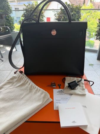 Hermes Herbag 31 „Coated Canvas“-selten